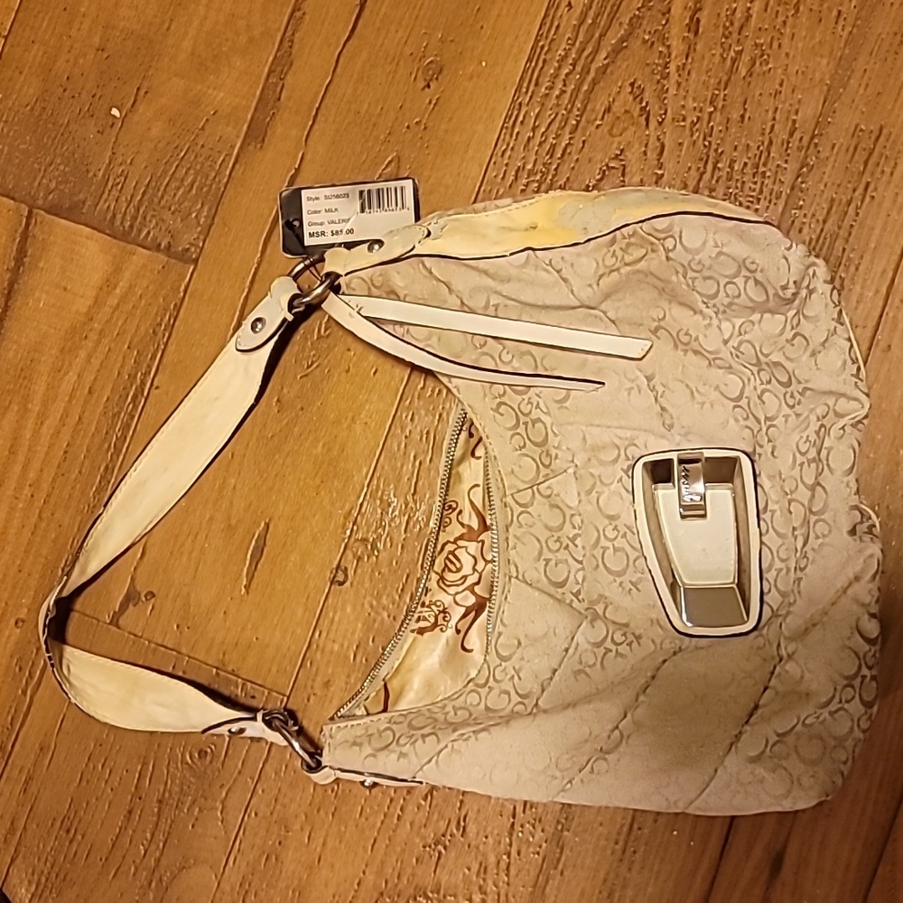 New white Guess purse